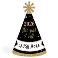 thumbnail image 4 of Big Dot of Happiness New Year's Eve - Gold - 2026 Cone New Years Eve Resolution Party Hats for Adults - Set of 8 (Standard Size), 4 of 8