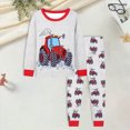 thumbnail image 2 of TOWED22 Toddler Kids Pajamas 2pcs Long Sleeves Pjs Sets Print PJs for Boys Girls Fall Winter Sleepwear 3 6 9 12 18 24 Months 2 3 4 5 6 7 8 9 Years(Red,6-7 Y), 2 of 6