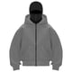 thumbnail image 4 of Chaqueta deportiva de invierno de color liso para niños, de manga larga, con capucha, informal, con cremallera y bolsillos, de poliéster, 4 of 5