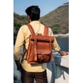 thumbnail image 2 of Mochila URBAN DEZIRE de piel, estilo vintage, enrollable, portátil para hombre, 2 of 7