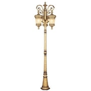 Livex Lighting 8909 La Bella 3 Light Outdoor Post Light - Gold