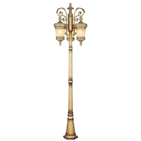 Livex Lighting 8909 La Bella 3 Light Outdoor Post Light - Gold