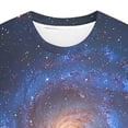 thumbnail image 5 of TaTaai Women's Artistic Galaxy Print Top Short Sleeve Crew Neck Pullover Loose Fit Casual Summer Chic Blouse Daily Gallery Wear Gift, 5 of 5