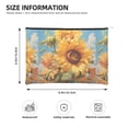 thumbnail image 3 of Hirioo Sunflower Blue Sky for Paper Reusable Cosmetic Bag Zipper Encouragement Travel Pouch Toiletry Bag for Women Girls, 3 of 7