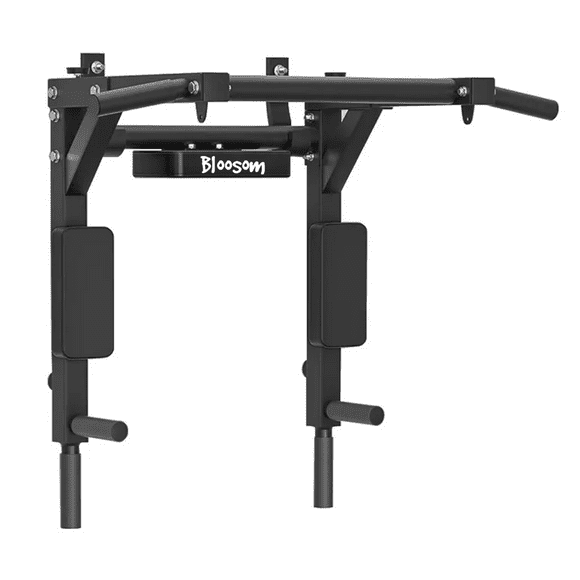 Barra Bloosom 8 En1 Dominadas Pared Gym Multifuncional Pesas Color Negro