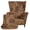 Brown Floral Print, variant on HELLHERO 2-Piece Elastic Edge Wingback Chair Slipcover, Autumn Maple Leaf Spandex Non-slip Wingback Chair Cover for Living Room Bedroom