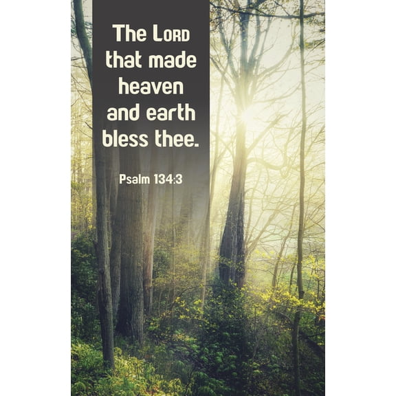 General Worship Bulletin: Bless Thee (Package of 100): Psalm 134:3 (Kjv), (Paperback)