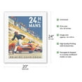 thumbnail image 2 of 1959 Grand Prix - 24 hours of Le Mans France - Endurance Racing - Vintage Car Racing Poster by Michel Bélignod c. 1959 - Fine Art Rolled Canvas Print 16in x 20in, 2 of 4