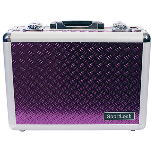 SPORTLOCK DBL PISTOL ALUMINUM CASE PURPLE