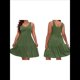 thumbnail image 2 of Vestidos de Verano para Mujer, de Gran Tamaño, con Hombros Descubiertos, Lisos, Sin Mangas, con Volantes en el Bajo, Vestidos Cortos con , Verde , Talla 4XL, 2 of 6