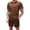 Khaki, variant on Summer Outfits for Men Big and Tall Button Down Waffle Shirts Short Sleeve Outfits Vacation 2 Piece Sets