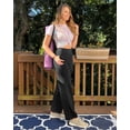 thumbnail image 3 of Pantalón palazzo negro de pierna ancha G4Free de tiro alto con bolsillos, talla XL, 3 of 6