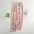 thumbnail image 4 of HKYNLAG Flannel Pajama Pants Women Winter Super Soft Casual Fuzzy Sleep Home Pj Pants with Pockets Pink 3XL, 4 of 7