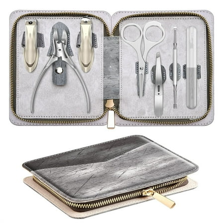 Manicure Set, German Stainless Nail Clippers Set Anti Splash, Heavy Duty Fingernail& Toenail Clipper for Men& Women, Professional Personal Care Tools with Exquisite Travel Case