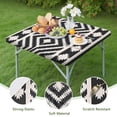 thumbnail image 3 of Vinyl Tablecloth Minimalist Artistic Abstraction Bohemian Style, Waterproof with Elastic Edge and Backing, 3 of 4
