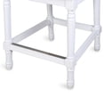 thumbnail image 6 of Charleston 26" White Counter-Height Bar Stool with Gray Upholstered Seat and Back, 6 of 8
