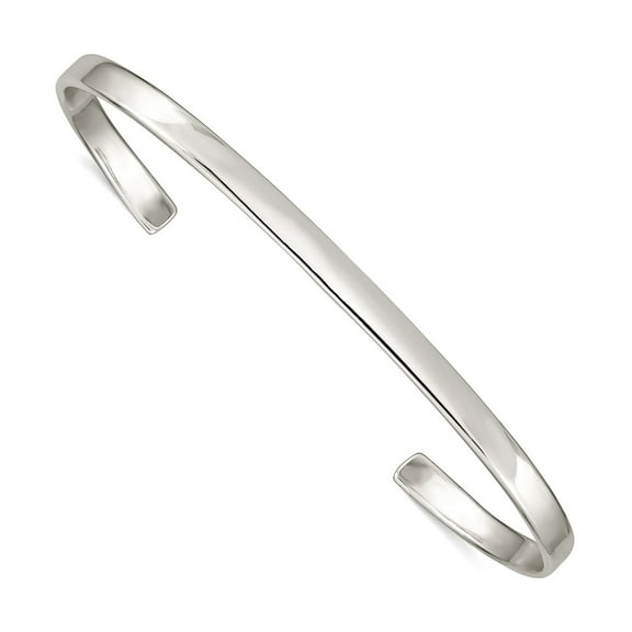 925 Sterling Silver Solid Cuff Stackable Bangle Bracelet 3mm Wide Cuff Bracelet for Women