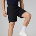 thumbnail image 6 of Men's Casual Shorts Solid Breathable Elastic Waist Side Pockets Soft Lightweight Fabric Relaxed Fit Summer Fashion Shorts Black 3XL, 6 of 6