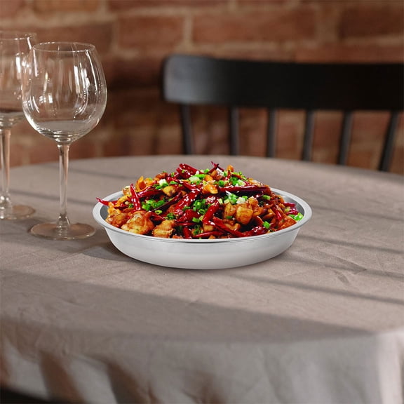 ELAYARD Stainless Steel Chafing Dish Silver Polished Food Serving Tray 1Pcs