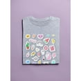 thumbnail image 3 of Hipster Fashion Sticker Art T-Shirt Women -Image by Shutterstock, Female 3X-Large, 3 of 4