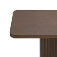 thumbnail image 4 of Euroco 58.25" Long Console Table with Fluted Metal Base,Modern Narrow Entryway Table,Accent Sofa Table Behind Couch with Storage for Entrance, Hallway, Living Room, Brown, 4 of 9