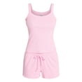 thumbnail image 5 of No Boundaries Sleep Ribbed Tank and Shorts Set, 2-Piece, Women’s XXS-3X, 5 of 5