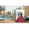 thumbnail image 2 of Ahgly Company Tapis d'Intérieur Lavables en Machine, Ronds, Rouges, Transitionnels, Ronds de 7', 2 of 7
