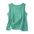 thumbnail image 5 of Shirts for Women Cotton Linen Tank Tops for Women Casual Summer Shirt Basic Sleeveless Layering Camisoles Beach Vacation Clothes, 5 of 6