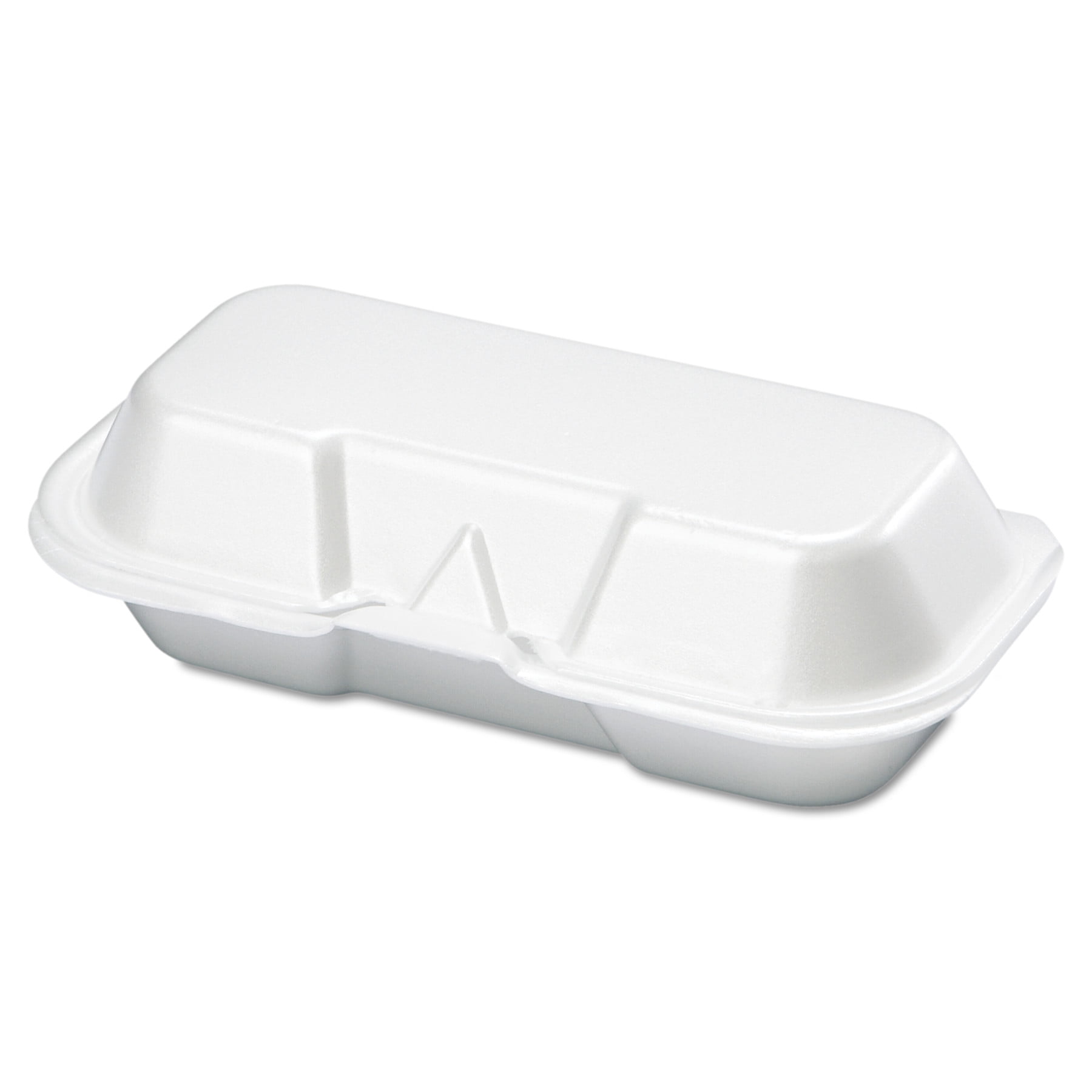 Genpak White Foam Hot Dog Container, 125 count, (Pack of 4) Walmart