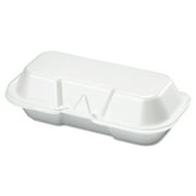 GEN-PAK CORP. 21100 Foam Hot Dog Container, 7 3/8 x 3 9/16 x 2 1/4, White, 125/Bag, 4 Bags/Carton