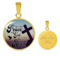 thumbnail image 5 of Let The Peace Of God Rule In Your Heart Christian Faith Circle Necklace, 5 of 12