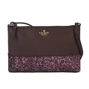 Kate Spade Greta Court Glitter Ramey Crossbody, Cherrywood