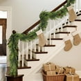 thumbnail image 5 of Guvpev 5FT Artificial Norfolk Pine Garland - Real Touch Winter Pine Needles Christmas Garland, Seasonal Decor Greenery Garland for Mantel, Table, Stairs, Window, Indoor Outdoor Xmas Holiday Decor, 5 of 13