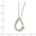 thumbnail image 2 of Sterling Silver accented gold plating Cubic Zirconia Necklace - 18 Inch, 2 of 2