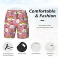 thumbnail image 5 of Lsque Mens Swim Trunks Cartoon Chicken Pattern - Bathing Suit Compression Liner - Beach Swim Shorts Swimwear - (S-3XL) - Stretch Quick Dry -Large, 5 of 9