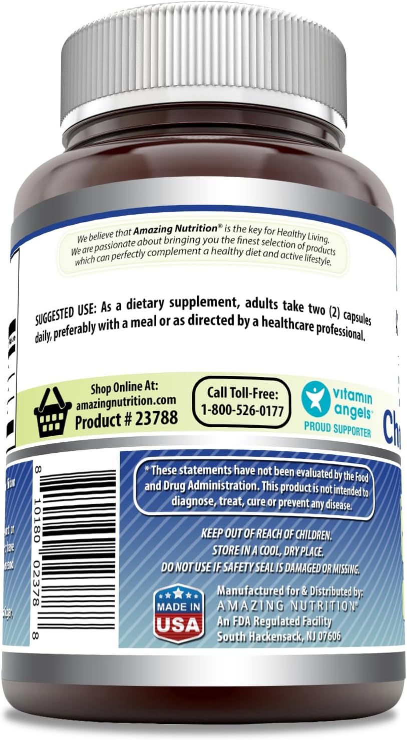 Amazing Formulas Glucosamine Chondroitin & MSM 1850 Mg per Serving 240 Capsules Supplement | Glucosamine 750 mg, Chondroitin 600 mg and MSM 500 mg Per Serving | Non-GMO | Gluten-Free | Made in USA