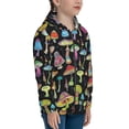 thumbnail image 5 of Pofeuu Bright Mushrooms Print Teenage Zipper Hoodie Sweatshirts Hooded Casual Jackets With Pocket For Boys Girls-Medium, 5 of 6