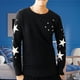 thumbnail image 3 of Sudadera informal de algodón de manga larga con capucha para mujer, holgada, talla XL (negro), 3 of 5