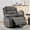 Linen | Gray, variant on Swivel Rocker Recliner Chair for Adults, 360° Rocking Manual Glider Sofa with 3 Positions, Cup Holders and Storage Pockets, Memory Foam Reclining Chair for Living Room or Nursery