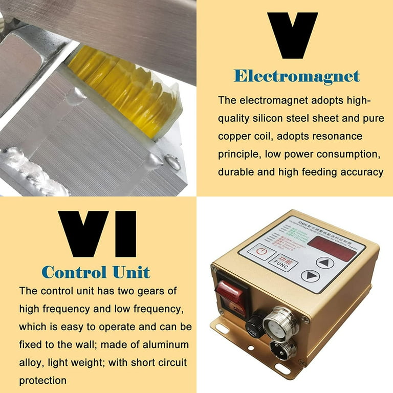 PreAsion Electromagnetic Vibrating Feeder Shaking Feeding Machine Stainless  Steel Mini Vibrating Feeder 110V/220V