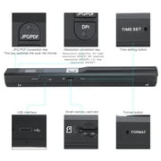 Portable Scanner A4 Document Handheld Scanner 900DPI JPG PDF Formate for Business Picture, Black