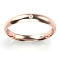 thumbnail image 2 of Sz 5.0 Solid 10K Rose Gold Diamond 3MM Dome Wedding Anniversary Comfort Fit Band Ring, 2 of 4