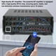 thumbnail image 3 of Amplificador de poder Amplificador de potencia estéreo para cine en casa para coche, receptor BT de 2 canales, amplificador de audio, ecualizador EQ de 12 V/110 V, radio FM con 4 conectores de micrófo, 3 of 8