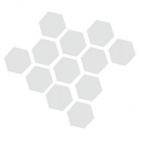 Menolana 6x12pcs Hexagonal Shaped 3D Mirror Effect Wall Stickers