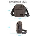 thumbnail image 3 of LAVA Small Canvas Crossbody Bag for Men Women Multi- Pockets Shoulder Purse Vintage Messenger Bags for Travel Work Business Gray, 3 of 11