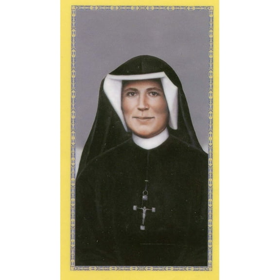 St. Faustina's Prayer for a Merciful Heart holy card - laminated - Pack of 25