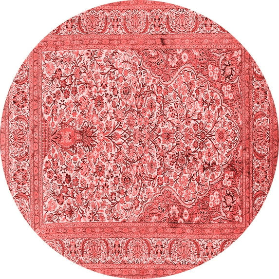 Ahgly Company Indoor Round Persian Red Traditional Area Rugs, 4' Round