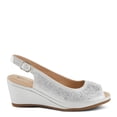 thumbnail image 2 of Patrizia Women's ADRIELLA Slingback Wedge Sandals Silver EU 36 / US 5.5 - 6, 2 of 5