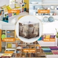 thumbnail image 2 of Foldable Fabric Storage Bin Home Cubes Clothing Organizer Bins Large Collapsible Box Basket for Home Organizer Oil Painting Of Giraffe, 2 of 7