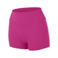 thumbnail image 3 of Gibobby Leggings cortos de yoga para mujer Pantalones deportivos de cintura alta para mujer, pantalón liso, a la moda(Rosa caliente,M), 3 of 5